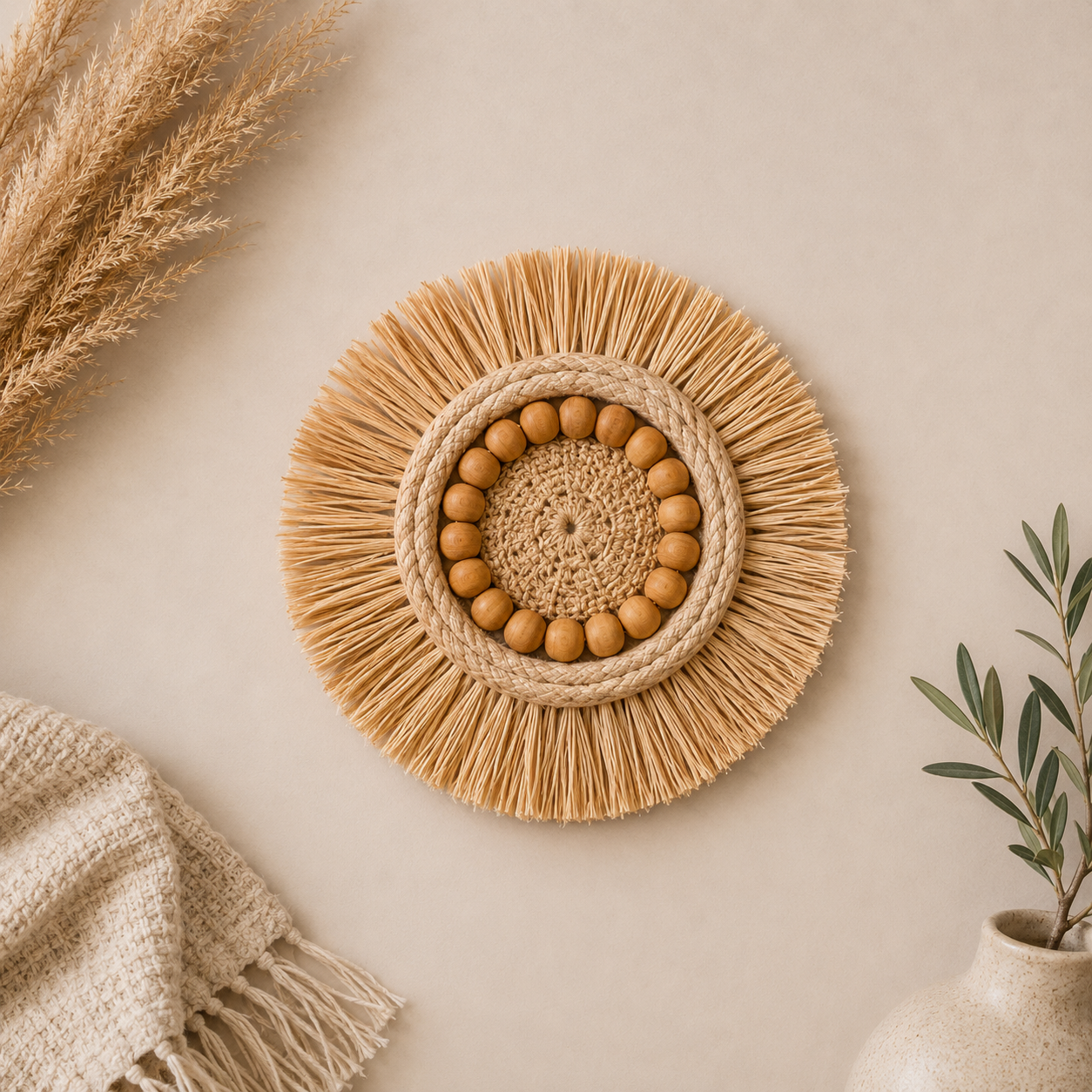 Bead Fringe Coaster