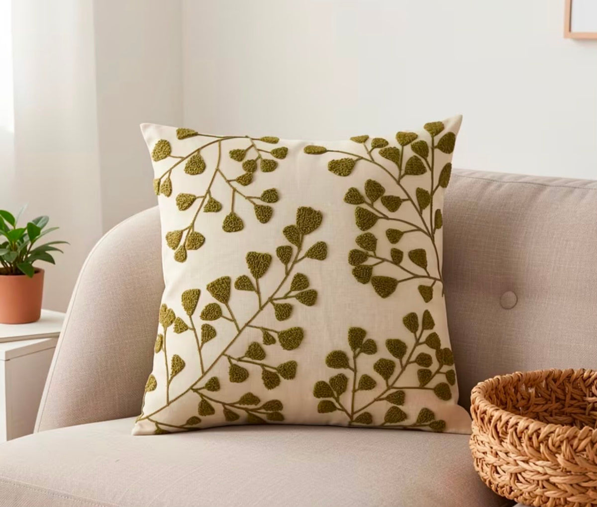 Botanical Tufted Cushion Cover