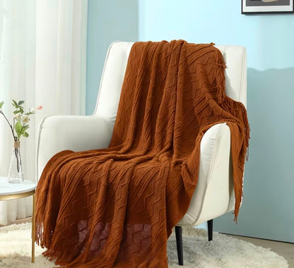 Rust Popcorn Throw