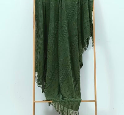 Green Boho Throw