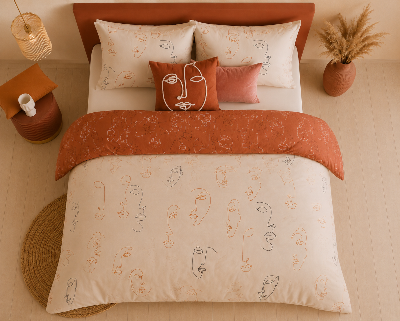 Abstract Faces Duvet Set