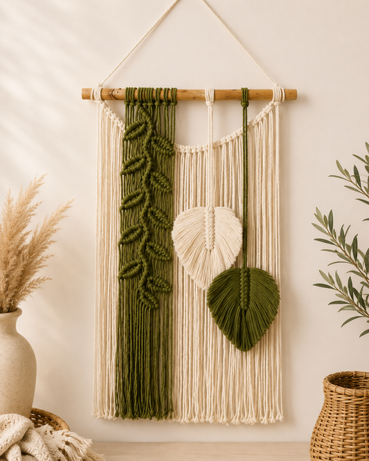 Large Macramé Hanging - Green