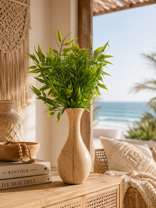Small Beige Boho Plant Long