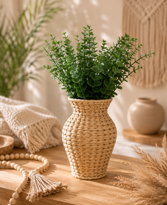 Woven Eucalyptus Basket Arrangement