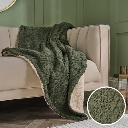Shepra Throw Woodland Green