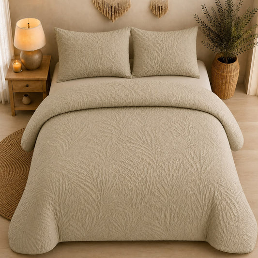 Sage Quilted Duvet Set