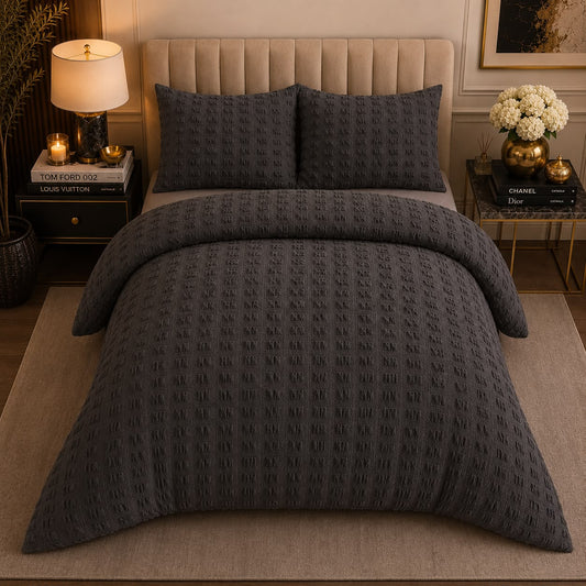 Luxe collection charcoal Duvet Set