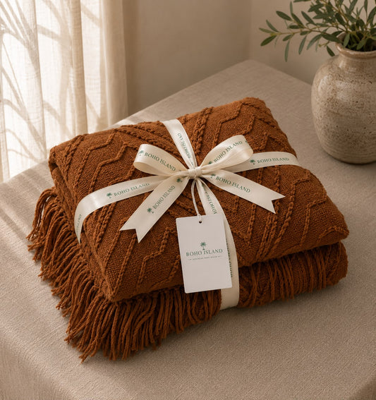 Rust Popcorn Throw